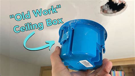 ceiling electrical box has no screws visible|ceiling light fixture box removal.